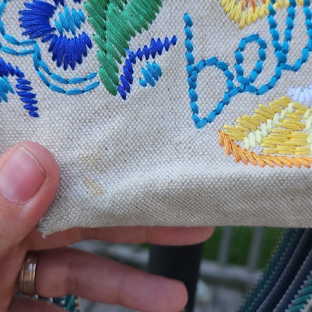 Bella Vita Embroidered Medium Messenger Bag - Picture 3 of 12